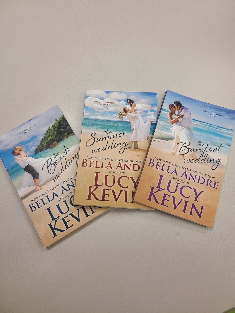 Lucy Kevin Paperback Wedding Romance Set - Married In Malibu Books 1-3